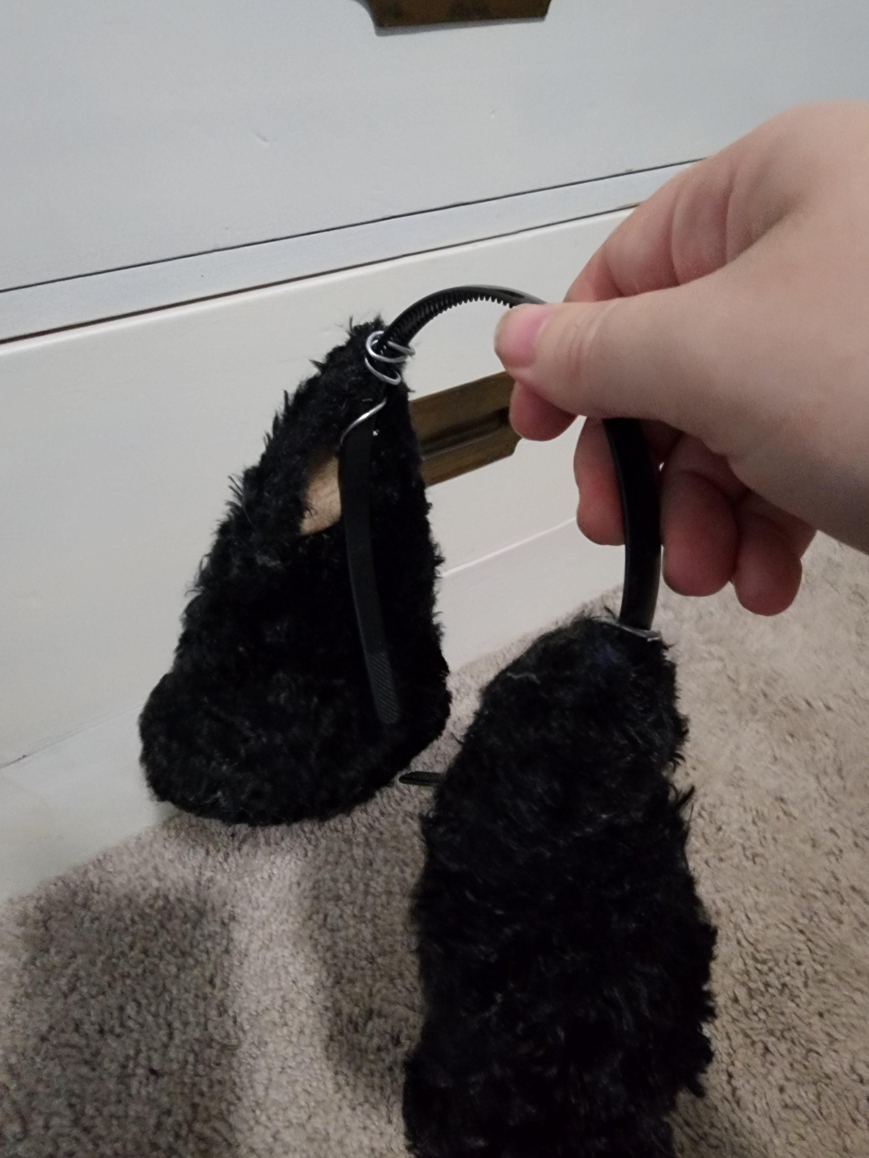 Black Poodle Ears (Floppy)